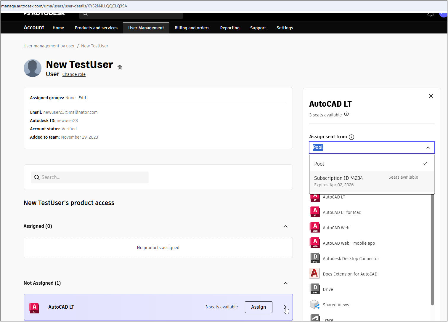 Hướng dẫn nhanh Quản lý User - Assign License Autodesk (Cập nhật 2026)